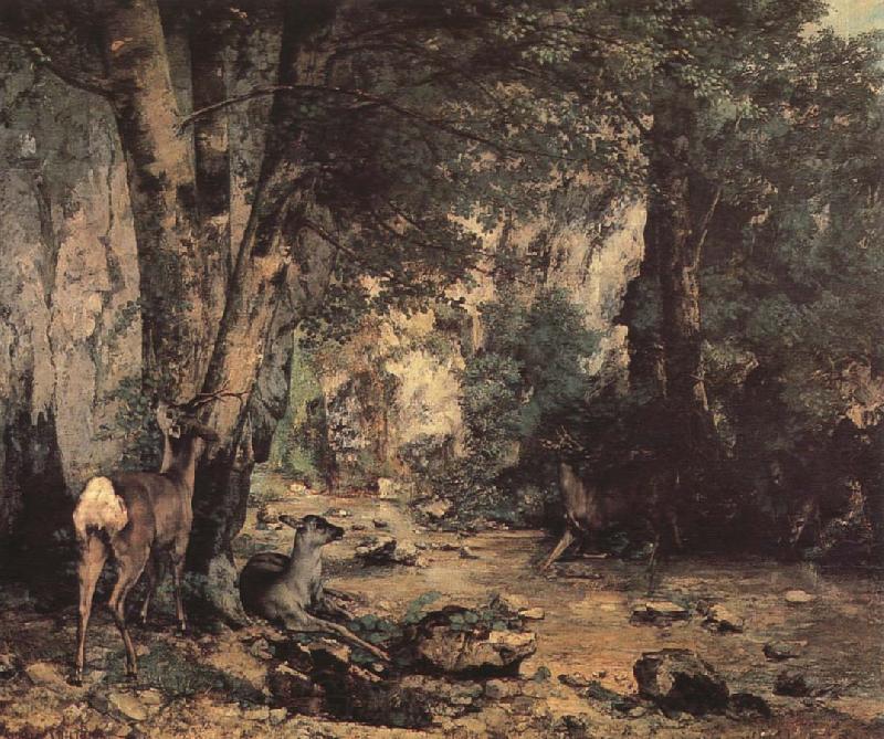 Gustave Courbet Deer France oil painting art